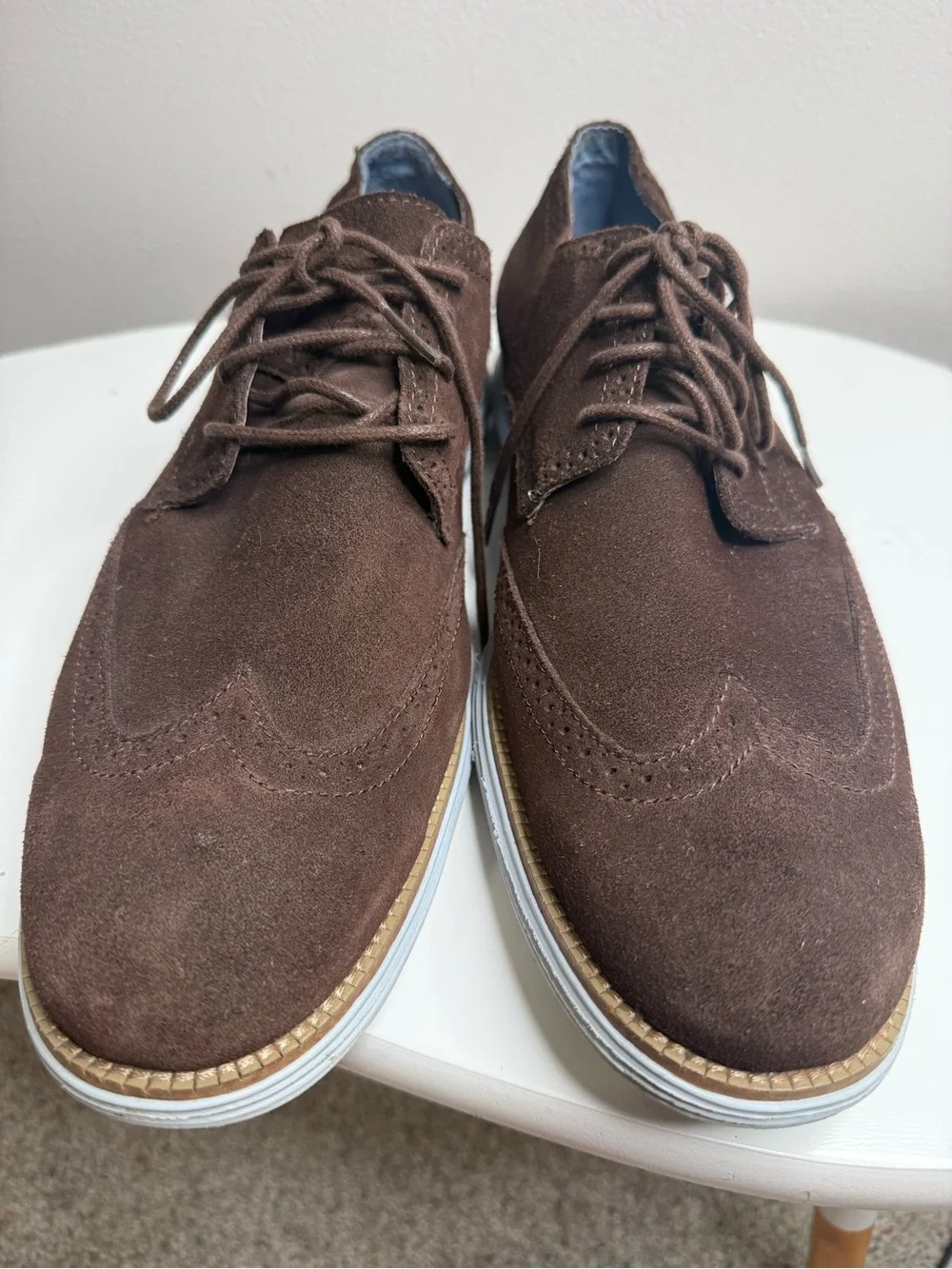 Skechers Mark Nason Men's Chocolate Brown Suede Wingtip Derbys